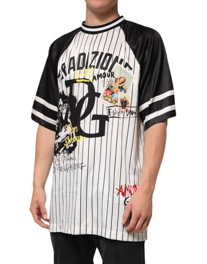 Dolce & Gabbana Tradizione Graffiti Print Oversized Men T-shirt