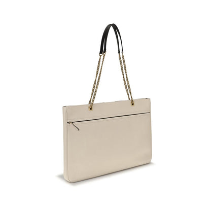 Valentino Garavani Schultertasche aus cremefarbenem Lammleder (Ovis Aries)