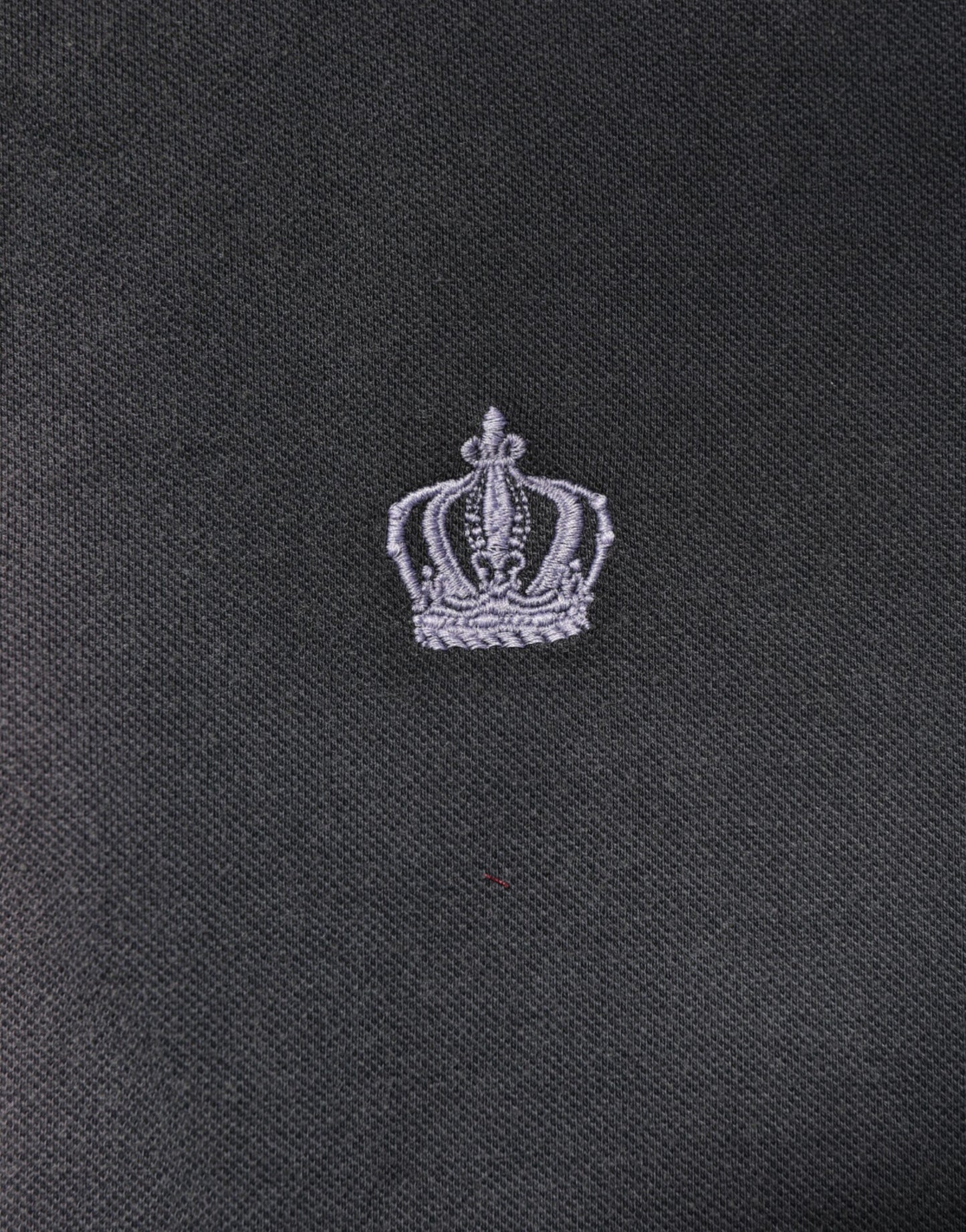 Dolce &amp; Gabbana Herren-Poloshirt mit Kronenkragen aus grauer Baumwolle