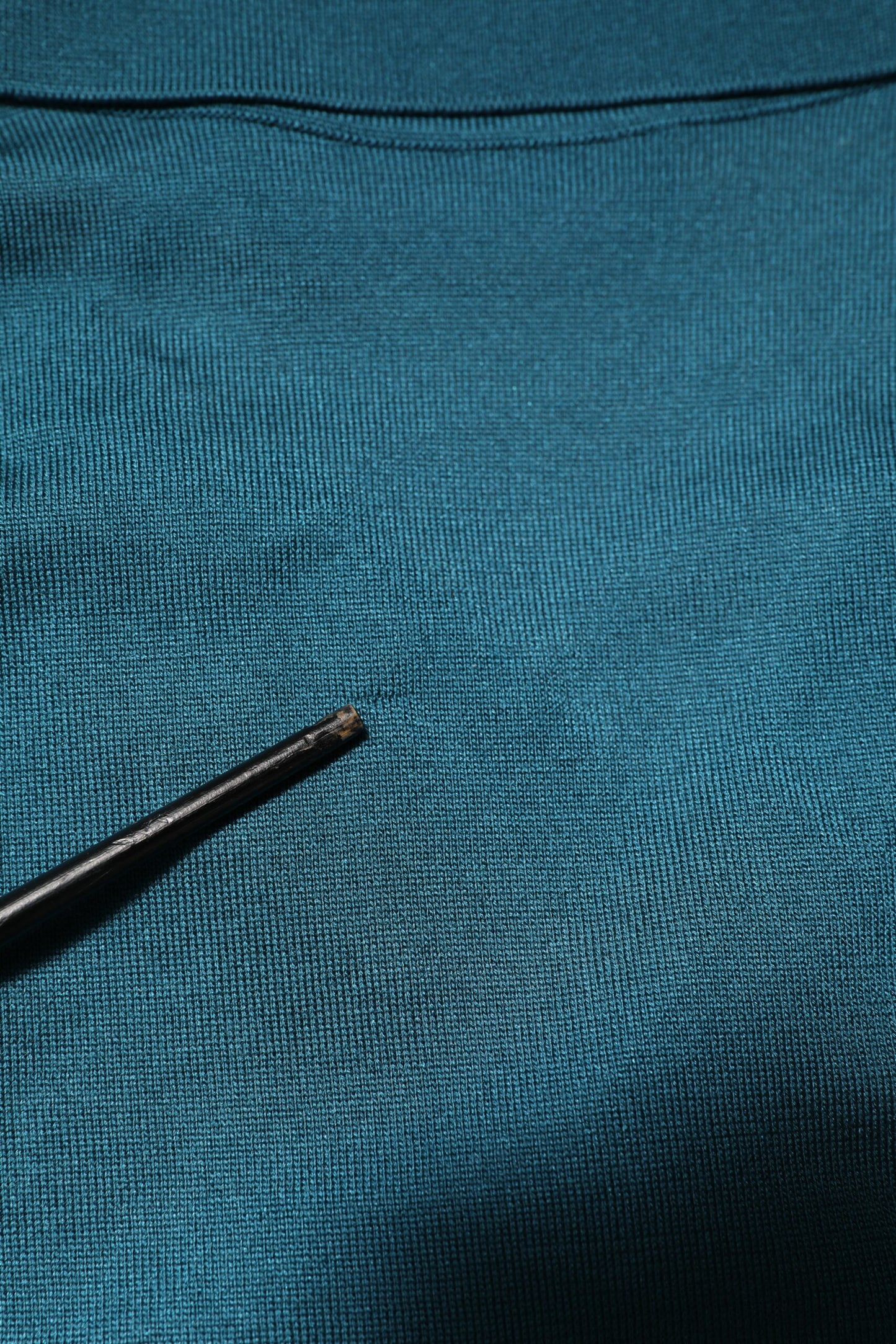 Dolce &amp; Gabbana – Kurzärmliges Poloshirt mit Seidenkragen in Blaugrün