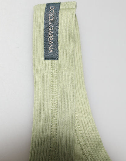 Dolce &amp; Gabbana Hellgrünes Tanktop Ärmellos Herren T-Shirt