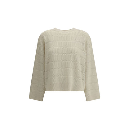 Brunello Cucinelli Weißer Kaschmir-Pullover aus Kaschmir