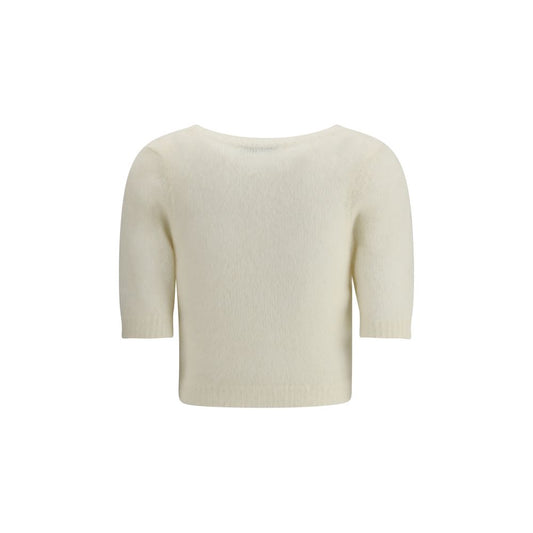 Alessandra Rich Kurzarm-Mohairpullover