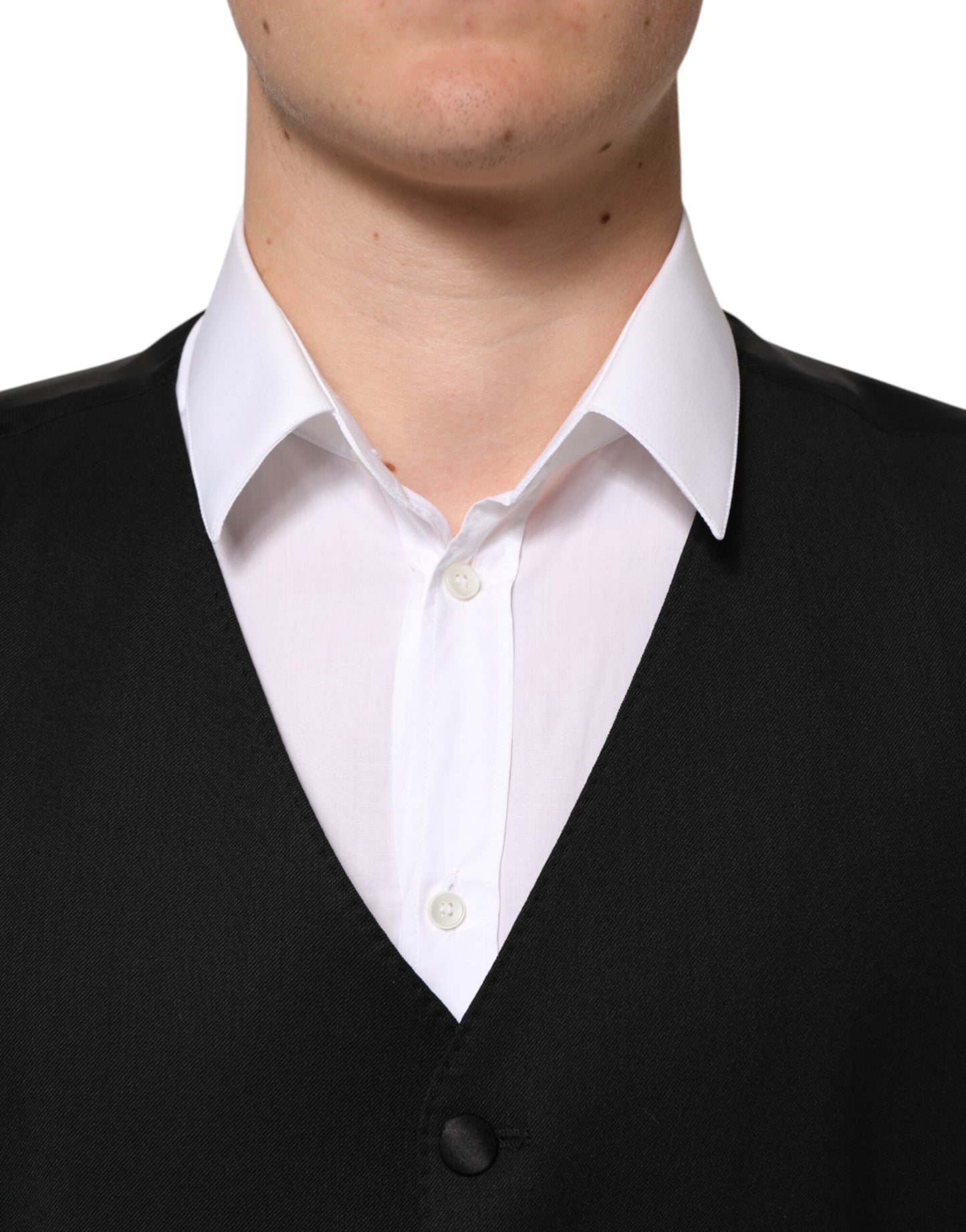 Dolce &amp; Gabbana Schwarze Wollweste für formelle Anlässe