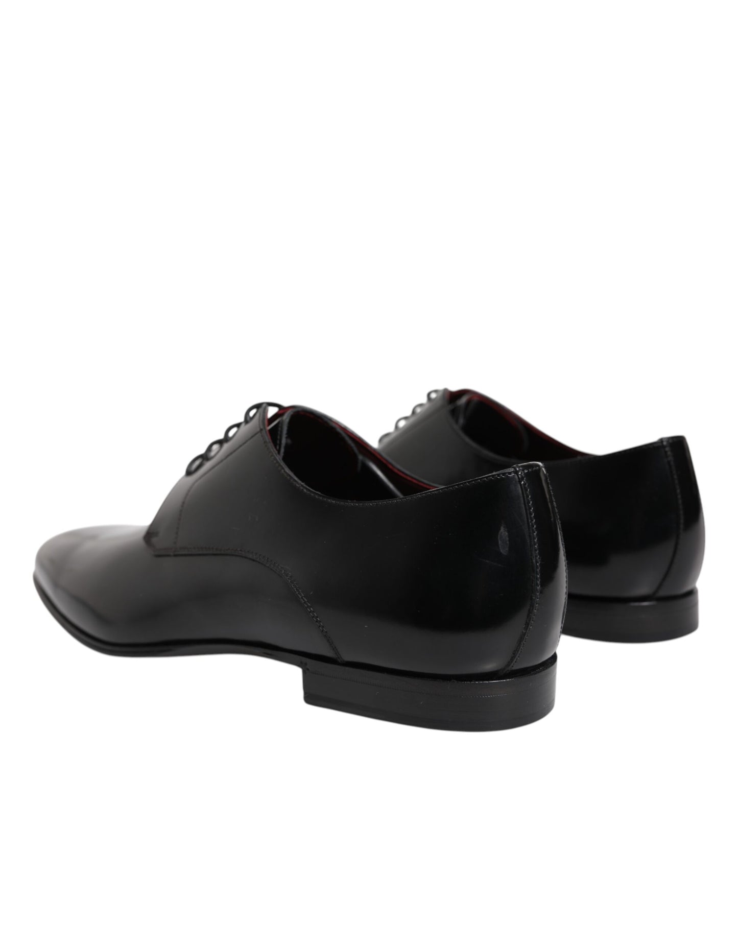 Dolce &amp; Gabbana Herren Derby-Schuhe aus schwarzem Kalbsleder