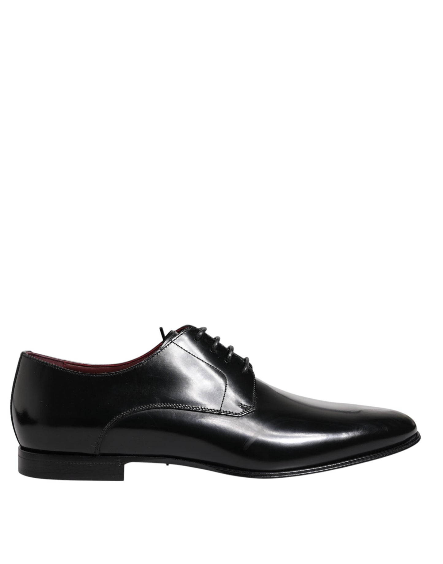 Dolce &amp; Gabbana Herren Derby-Schuhe aus schwarzem Kalbsleder