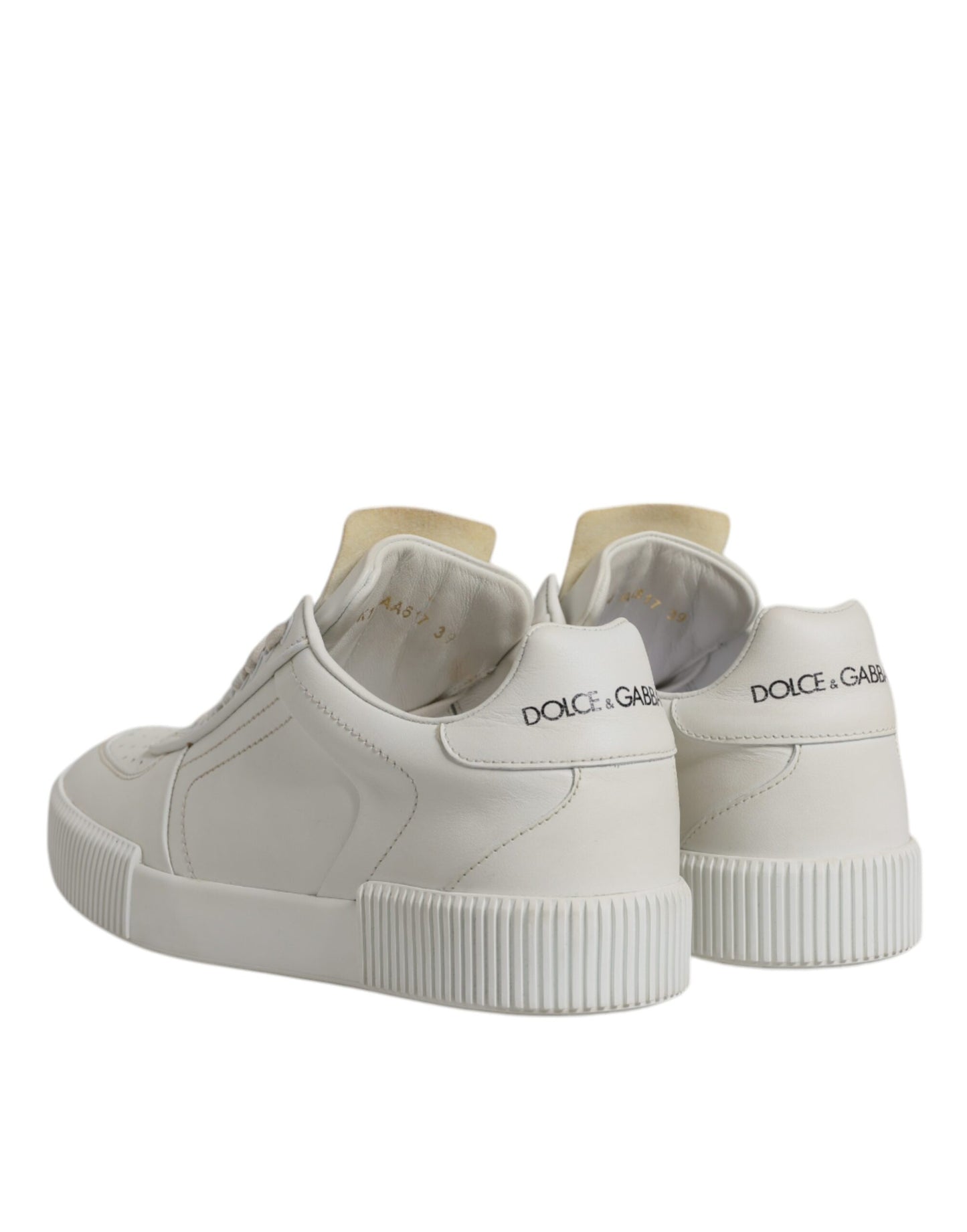 Dolce &amp; Gabbana Weiße Miami Leder Low Top Sneakers Schuhe