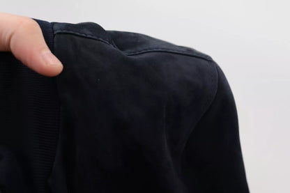 Dunkelblaue Blousonjacke aus Wildleder und Lammleder von Dolce &amp; Gabbana