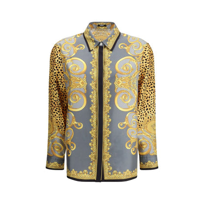 Versace Hemd mit mehrfarbigem Seidenmuster