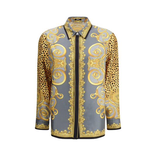 Versace Hemd mit mehrfarbigem Seidenmuster