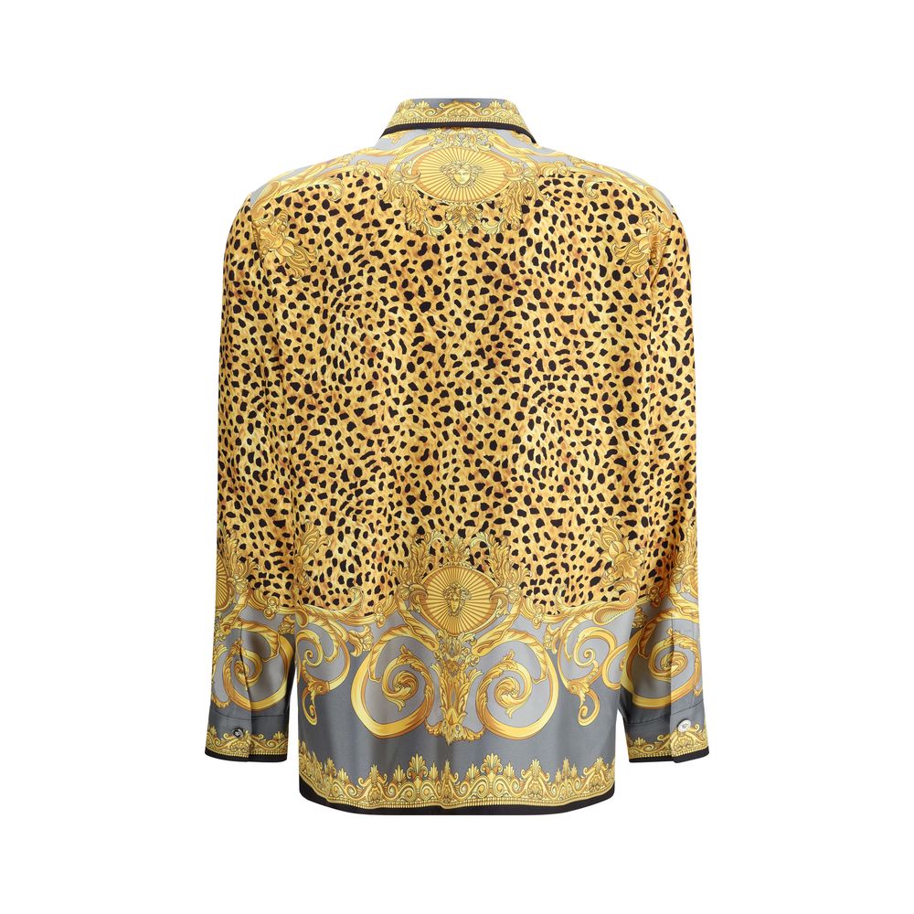 Versace Hemd mit mehrfarbigem Seidenmuster