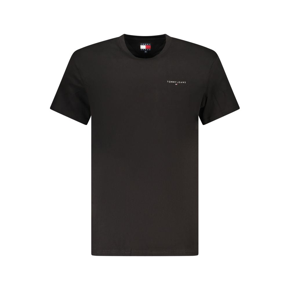 Tommy Hilfiger – Schwarzes Baumwoll-T-Shirt für Herren