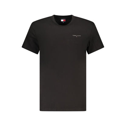 Tommy Hilfiger – Schwarzes Baumwoll-T-Shirt für Herren