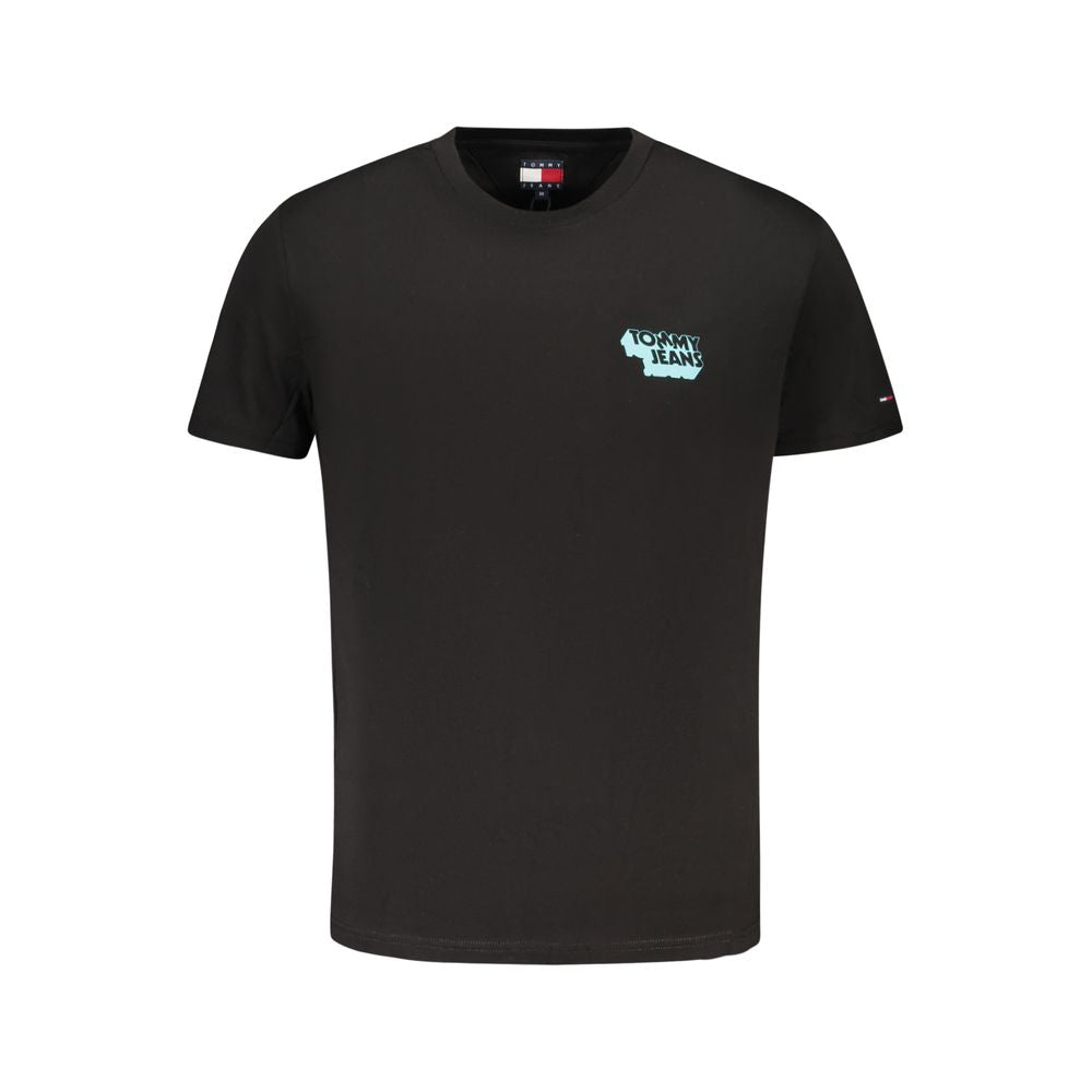 Tommy Hilfiger – Schwarzes Baumwoll-T-Shirt für Herren
