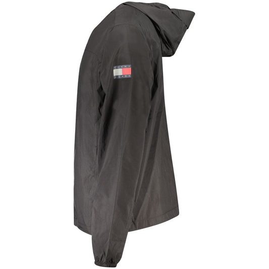 Tommy Hilfiger – Schwarze Polyamid-Herrenjacke