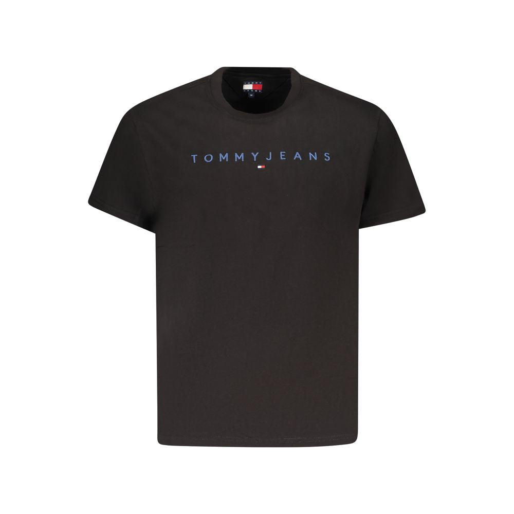 Tommy Hilfiger – Schwarzes Baumwoll-T-Shirt für Herren