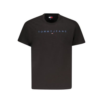 Tommy Hilfiger – Schwarzes Baumwoll-T-Shirt für Herren