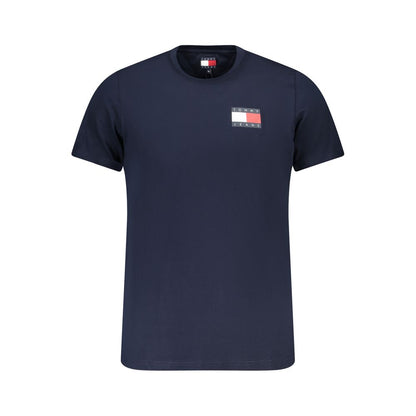 Tommy Hilfiger – Blaues Baumwoll-T-Shirt für Herren