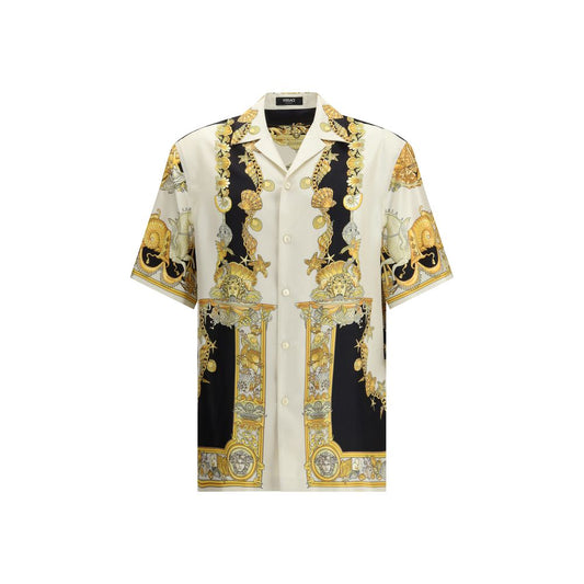 Versace Kurzarmhemd aus Seide in Multicolor