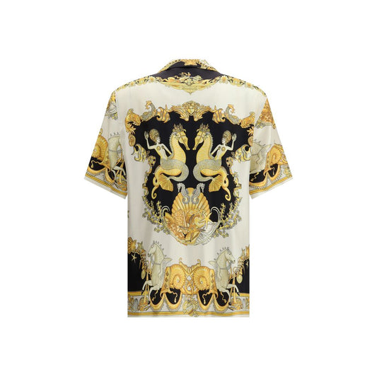Versace Kurzarmhemd aus Seide in Multicolor