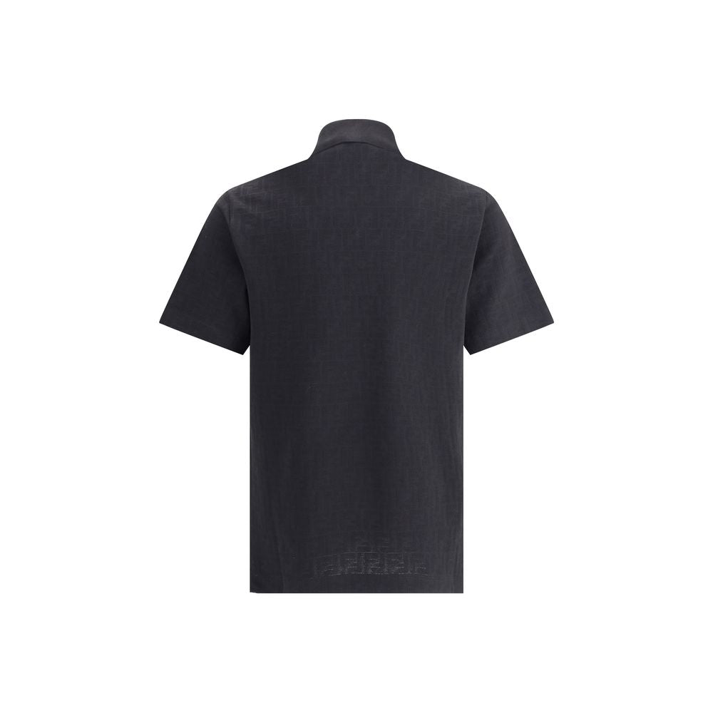 Fendi Schwarzes Baumwoll-Poloshirt