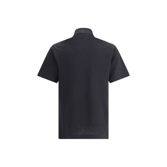 Fendi Schwarzes Baumwoll-Poloshirt
