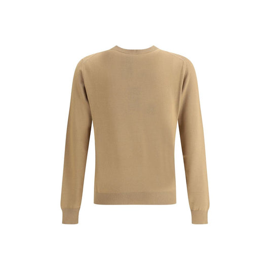 Fendi Beigefarbenes Fleece-Woll-Sweatshirt
