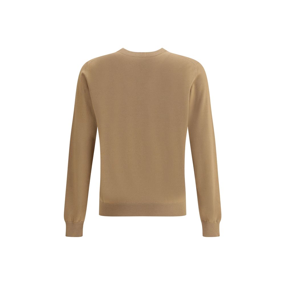 Fendi Beigefarbenes Fleece-Woll-Sweatshirt