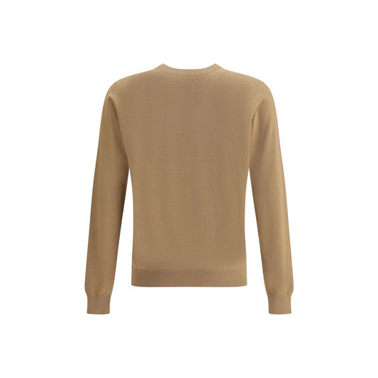 Fendi Beigefarbenes Fleece-Woll-Sweatshirt