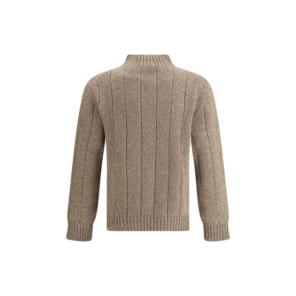 Brooksfield beigefarbenes Woll-Sweatshirt