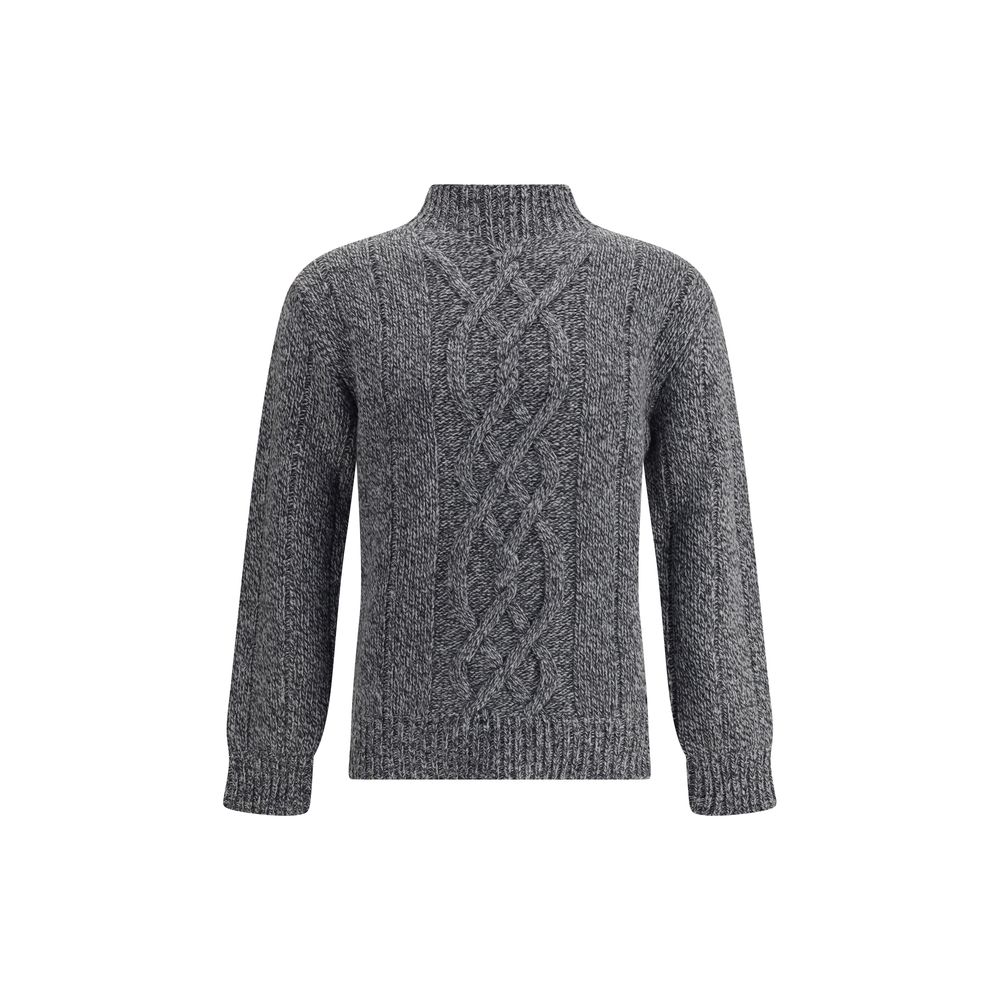 Brooksfield Graues Woll-Sweatshirt