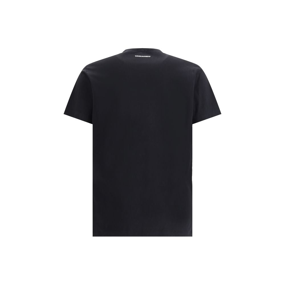 Dsquared² Schwarzes Baumwoll-T-Shirt
