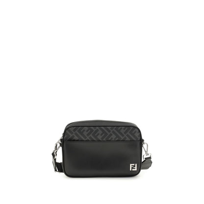 Fendi – Schwarze Leder-Umhängetasche