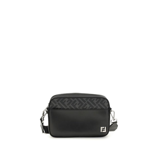 Fendi – Schwarze Leder-Umhängetasche
