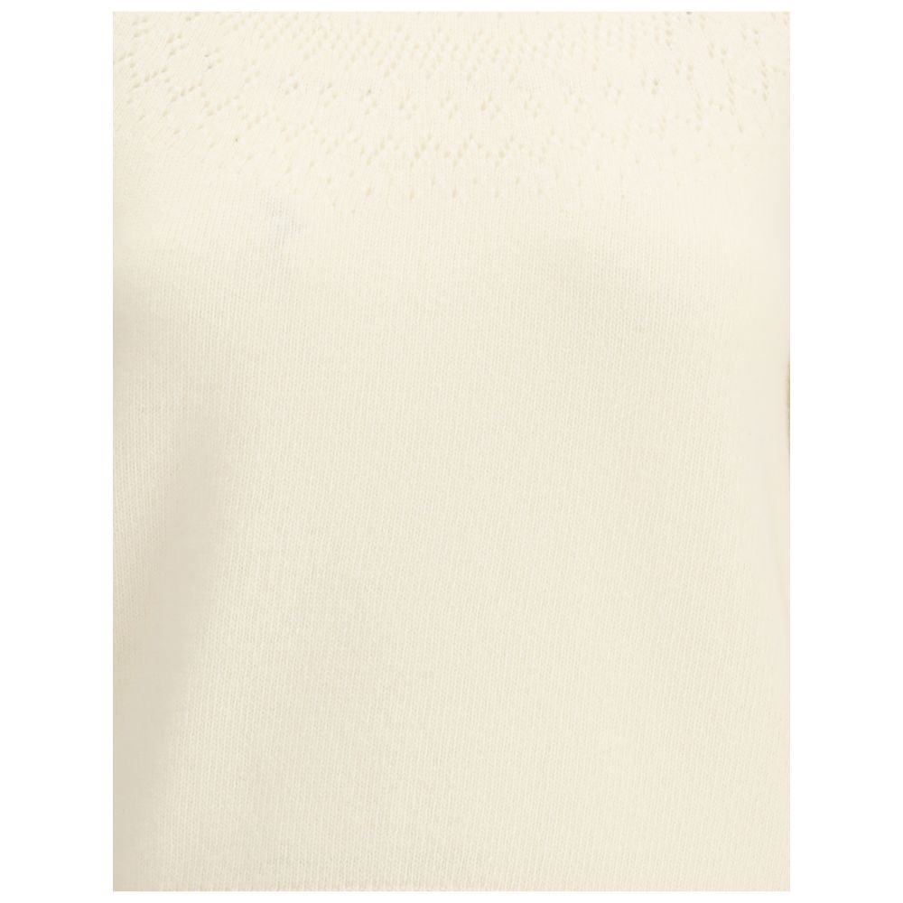 Thom Browne Weißes Sweatshirt aus Fleece-Wolle