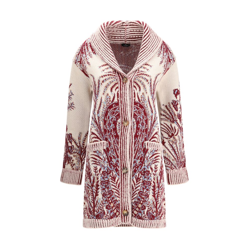Etro Maxi-Cardigan aus Wolle und Baumwolle