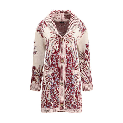 Etro Maxi-Cardigan aus Wolle und Baumwolle