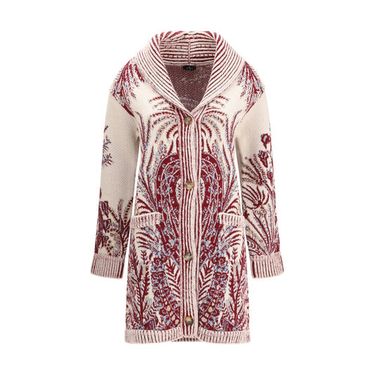 Etro Maxi-Cardigan aus Wolle und Baumwolle