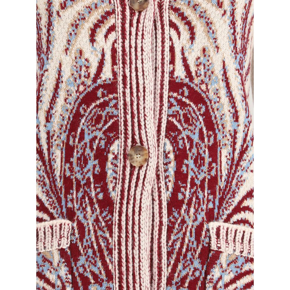 Etro Maxi-Cardigan aus Wolle und Baumwolle