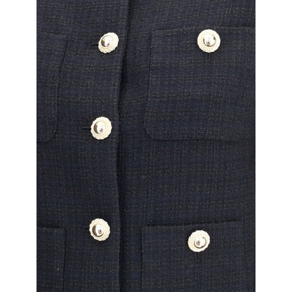 Self-Portrait Jacke mit Pelzmanschetten