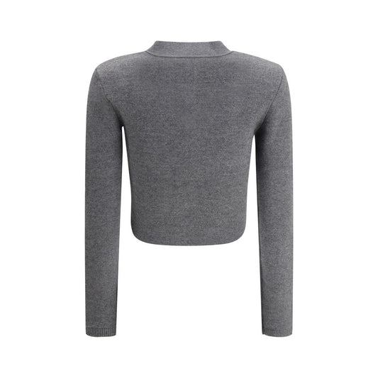 Self-Portrait Gray Cotton Cardigan