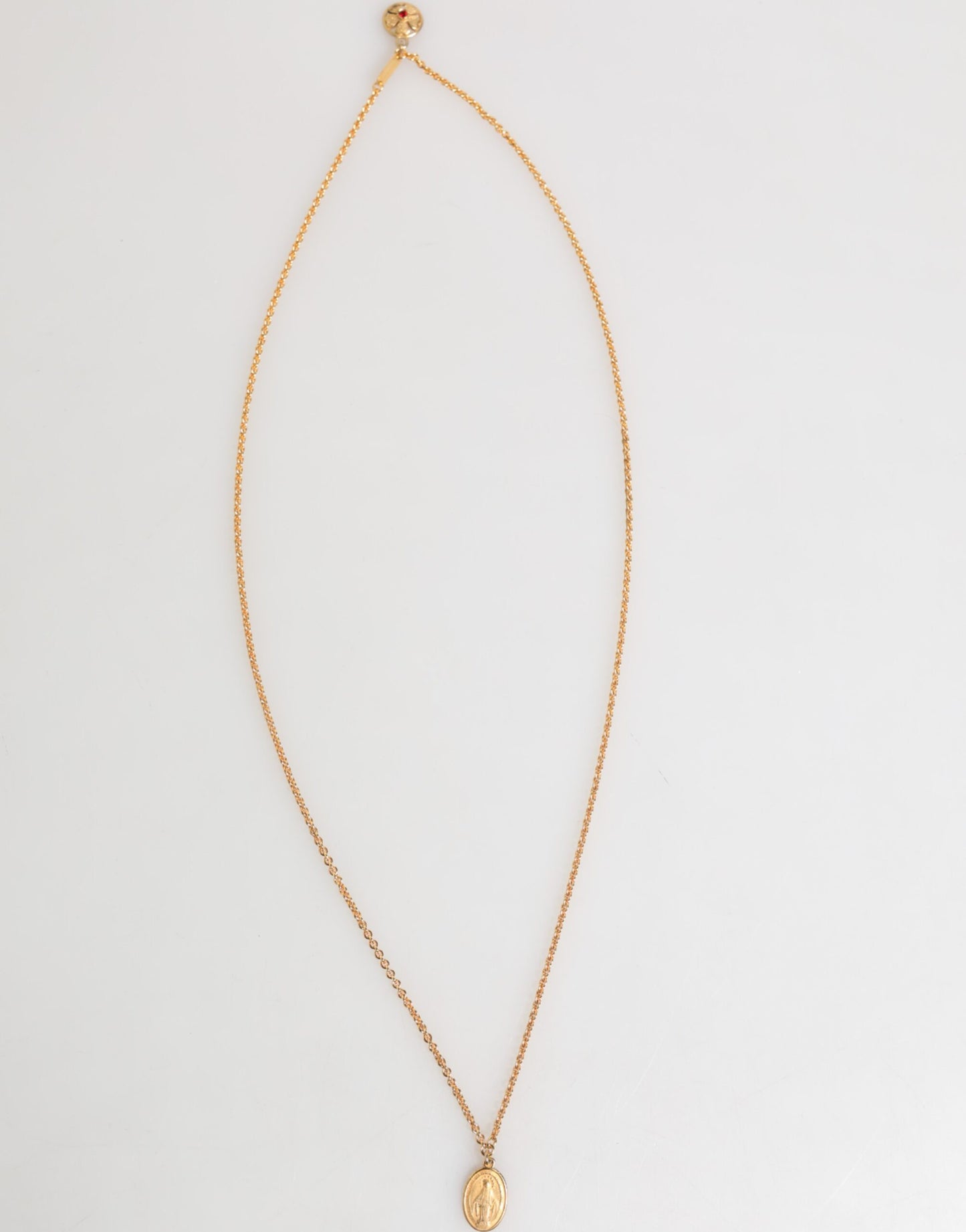 Dolce &amp; Gabbana Gold Medallion Metallkette Charm Herren Anhänger Halskette