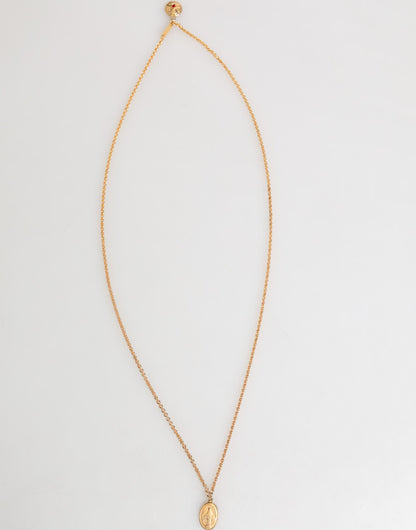 Dolce &amp; Gabbana Gold Medallion Metallkette Charm Herren Anhänger Halskette