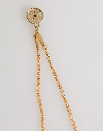 Dolce &amp; Gabbana Gold Medallion Metallkette Charm Herren Anhänger Halskette
