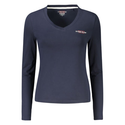 Guess Jeans Blaues Baumwoll-T-Shirt für Damen