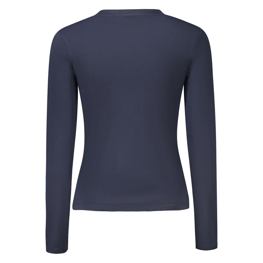 Guess Jeans Blaues Baumwoll-T-Shirt für Damen