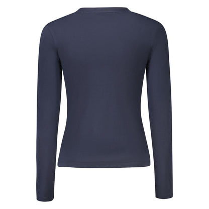 Guess Jeans Blaues Baumwoll-T-Shirt für Damen