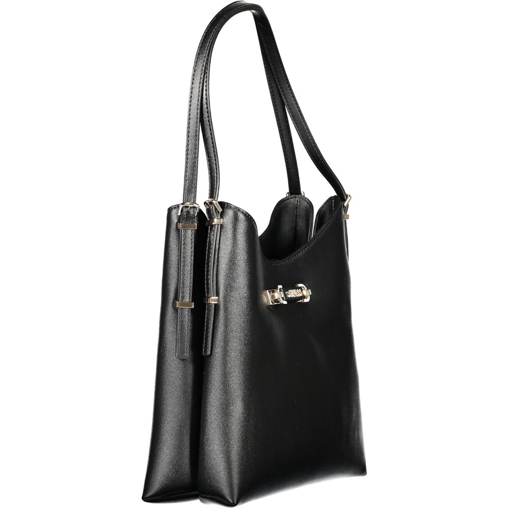 Guess Jeans Schwarze Polyethylen-Damenhandtasche