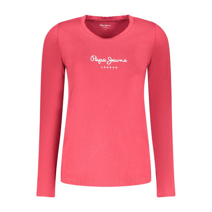 Pepe Jeans – Rotes Baumwoll-T-Shirt für Damen