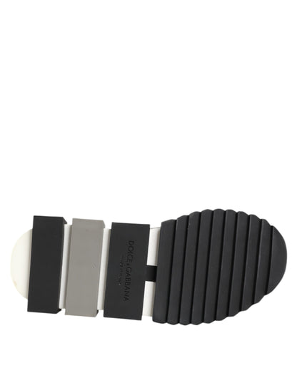 Dolce &amp; Gabbana Schwarz Weiß Slip On Sorrento Sneakers Schuhe